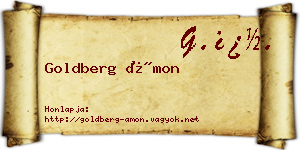 Goldberg Ámon névjegykártya
